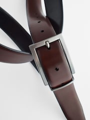 Black/Brown Reversible Leather Belt - Image 8 of 9