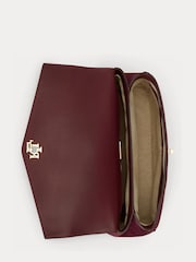 Lauren Ralph Lauren Red Farrah Soft Suede Scarf Detail Top Handle Bag - Image 5 of 5