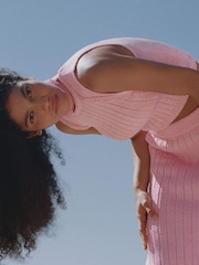Mango Pink Ribbed Knit Top - Image 4 of 7