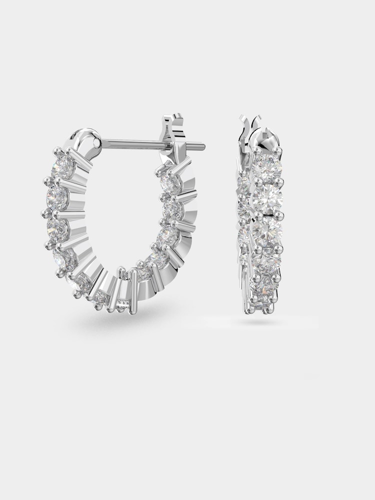 Swarovski Silver Vittore Mini Hoop Earrings - Image 2 of 4