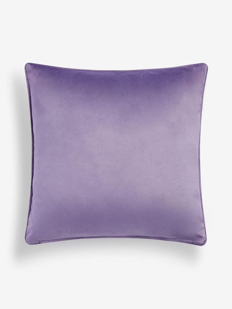 Lilac Purple 43 x 43cm Matte Velvet Cushion - Image 5 of 5