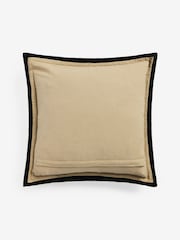 Natural Linen Blend Border Cushion - Image 3 of 4