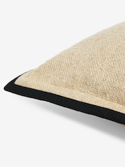 Natural Linen Blend Border Cushion - Image 4 of 4