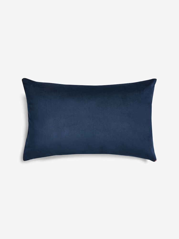 Multi 40 x 59cm Cut Velvet Jester Oblong Cushion - Image 2 of 4