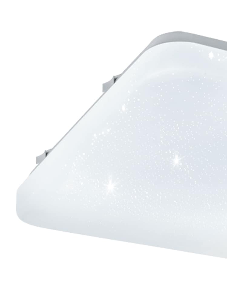 Eglo White Frania-S 28cm Metal And Plastic With Crystal Effect Flush Ceiling Light - Image 6 of 6