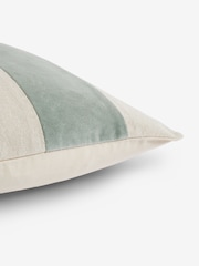 Duck Egg Blue Stripe 50 x 50cm Linford Velvet Cushion - Image 5 of 5