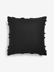 Black Chevron Bobble 43 x 43cm Cushion - Image 4 of 6