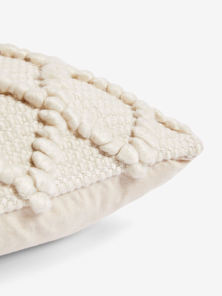 Natural Chevron Bobble 43 x 43cm Cushion - Image 2 of 6