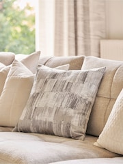 Silver 50 x 50cm Metallic Abstract Cushion - Image 1 of 7