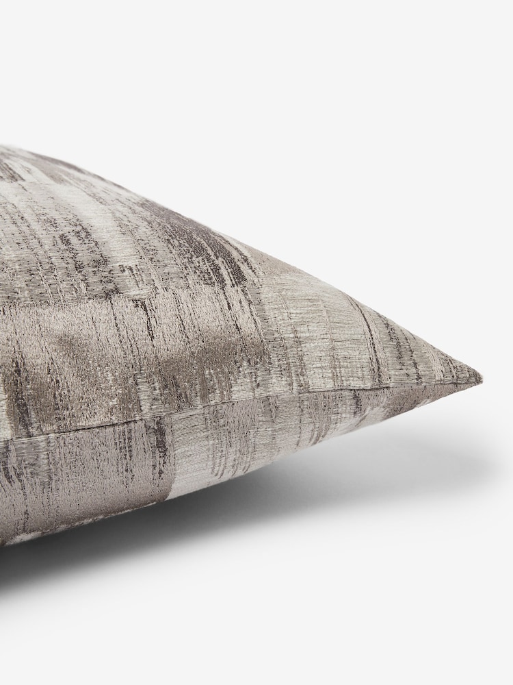 Silver 50 x 50cm Metallic Abstract Cushion - Image 7 of 7