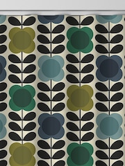 Orla Kiely Blue and Green Spot Flower Stem Made to Measure Curtains - Image 8 of 9