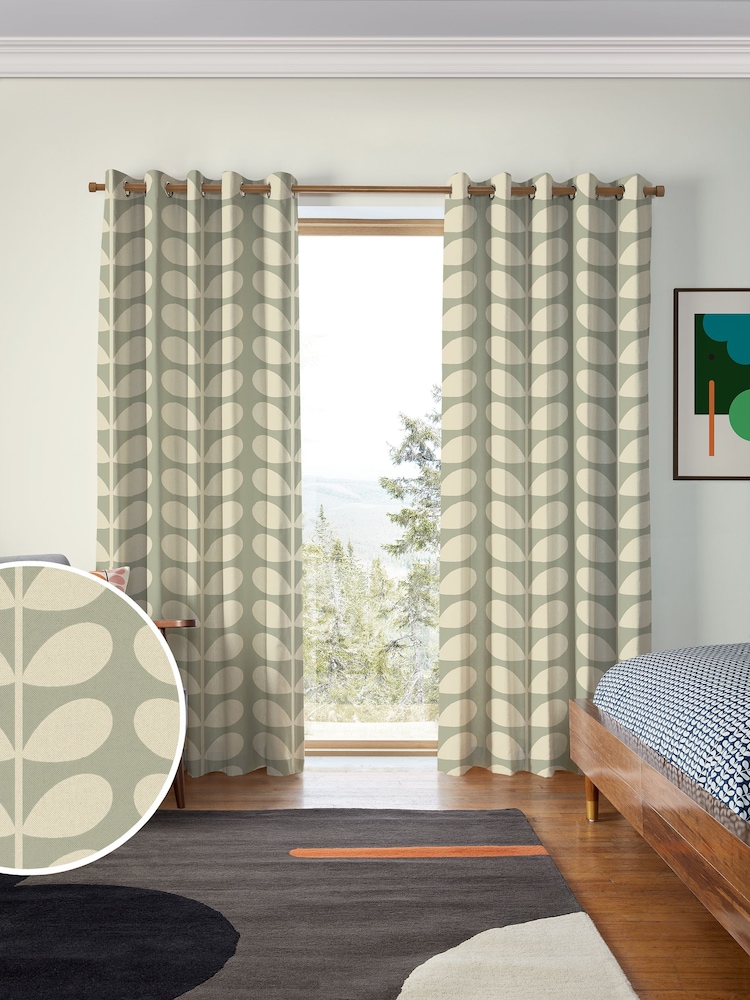 Orla Kiely Pebble Jumbo Solid Stem Made to Measure 100% Cotton Curtains - Image 1 of 9
