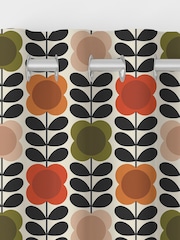Orla Kiely Tomato and Pink Spot Flower Stem Made to Measure 100% Cotton Curtains - Image 7 of 9