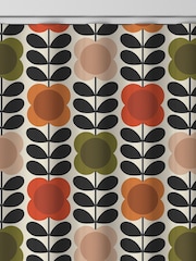 Orla Kiely Tomato and Pink Spot Flower Stem Made to Measure 100% Cotton Curtains - Image 8 of 9
