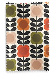 Orla Kiely Tomato and Pink Spot Flower Stem Made to Measure 100% Cotton Curtains - Image 9 of 9