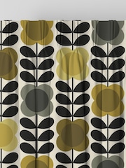 Orla Kiely Yellow and Grey Spot Flower Stem Made to Measure 100% Cotton Curtains - Image 5 of 9