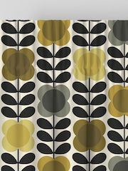 Orla Kiely Yellow and Grey Spot Flower Stem Made to Measure 100% Cotton Curtains - Image 6 of 9