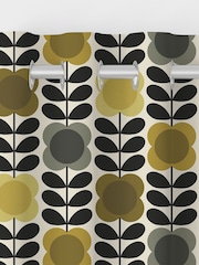 Orla Kiely Yellow and Grey Spot Flower Stem Made to Measure 100% Cotton Curtains - Image 7 of 9