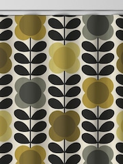Orla Kiely Yellow and Grey Spot Flower Stem Made to Measure 100% Cotton Curtains - Image 8 of 9