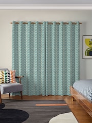 Orla Kiely Aqua Jumbo Linear Stem Made to Measure Curtains - Image 2 of 9