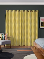 Orla Kiely Sunflower Jumbo Linear Stem Made to Measure 100% Cotton Curtains - Image 2 of 9