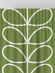 Orla Kiely Chalky Green Jumbo Linear Stem Made to Measure 100% Cotton Curtains - Image 5 of 9