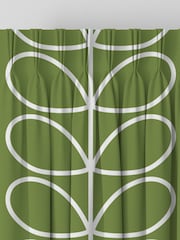 Orla Kiely Chalky Green Jumbo Linear Stem Made to Measure 100% Cotton Curtains - Image 6 of 9