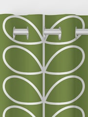 Orla Kiely Chalky Green Jumbo Linear Stem Made to Measure 100% Cotton Curtains - Image 7 of 9