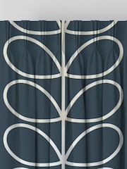 Orla Kiely Marine Jumbo Linear Stem Made to Measure 100% Cotton Curtains - Image 5 of 9
