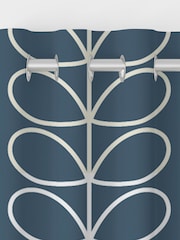Orla Kiely Marine Jumbo Linear Stem Made to Measure 100% Cotton Curtains - Image 7 of 9