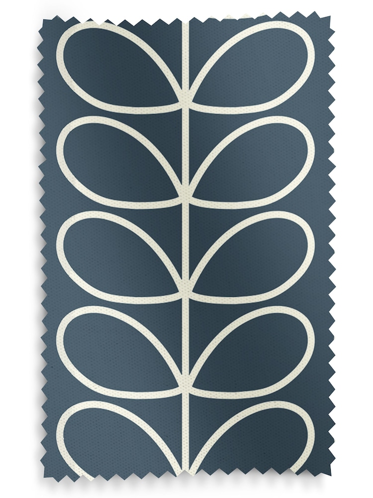 Orla Kiely Marine Jumbo Linear Stem Made to Measure 100% Cotton Curtains - Image 9 of 9