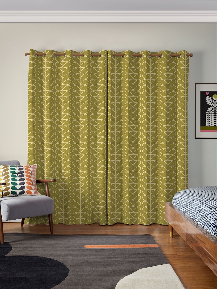 Orla Kiely Seagrass Jumbo Linear Stem Made to Measure Curtains - Image 2 of 9
