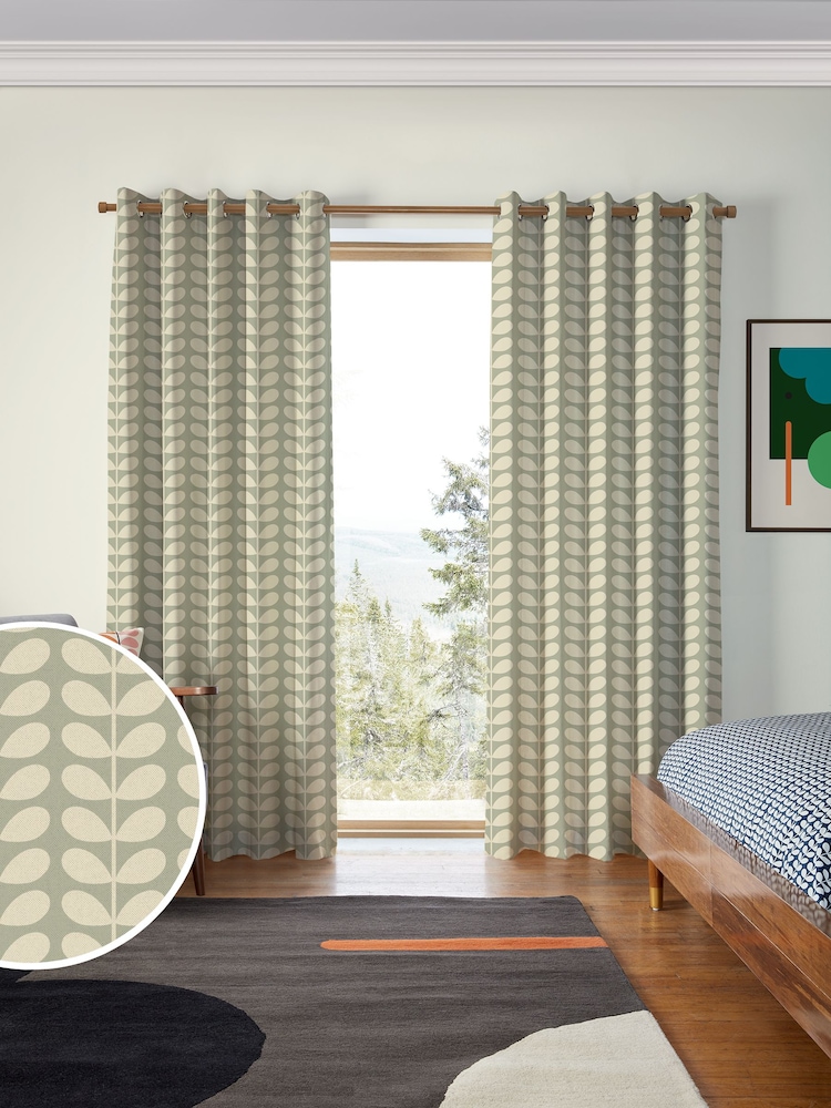 Orla Kiely Pebble Solid Stem Made to Measure 100% Cotton Curtains - Image 1 of 9