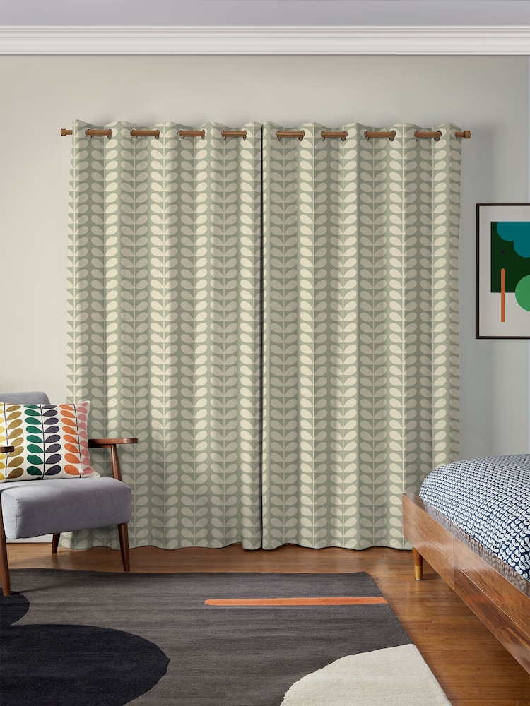 Orla Kiely Pebble Solid Stem Made to Measure 100% Cotton Curtains - Image 2 of 9