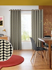 Orla Kiely Black Solid Stem Made to Measure Curtains - Image 1 of 9