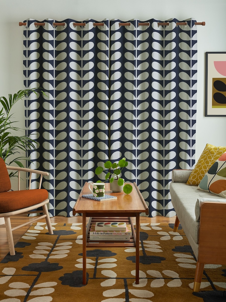 Orla Kiely Whale Jumbo Solid Stem Made to Measure Curtains - Image 2 of 9