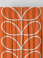 Orla Kiely Persimmon Jumbo Linear Stem Made to Measure 100% Cotton Curtains - Image 5 of 9