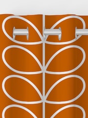 Orla Kiely Persimmon Jumbo Linear Stem Made to Measure 100% Cotton Curtains - Image 7 of 9