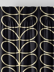 Orla Kiely Liqourice Jumbo Linear Stem Made to Measure 100% Cotton Curtains - Image 5 of 9
