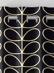 Orla Kiely Liqourice Jumbo Linear Stem Made to Measure 100% Cotton Curtains - Image 7 of 9