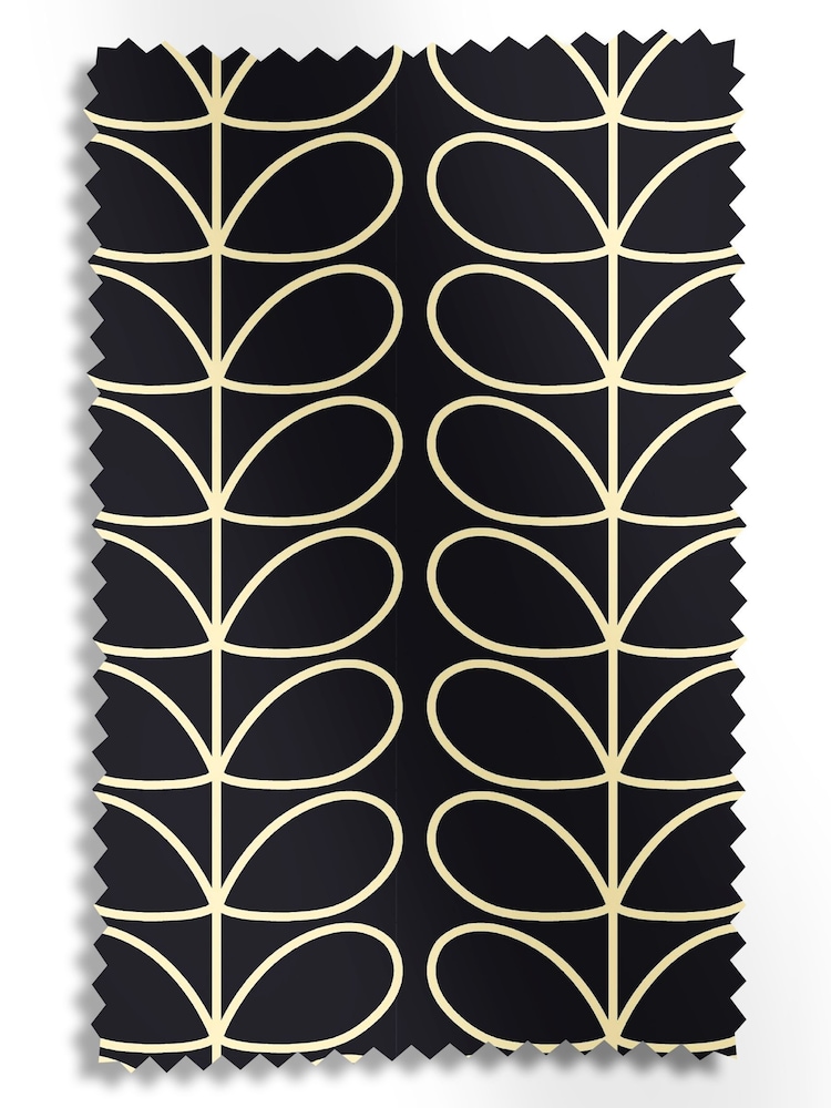 Orla Kiely Liqourice Jumbo Linear Stem Made to Measure 100% Cotton Curtains - Image 9 of 9