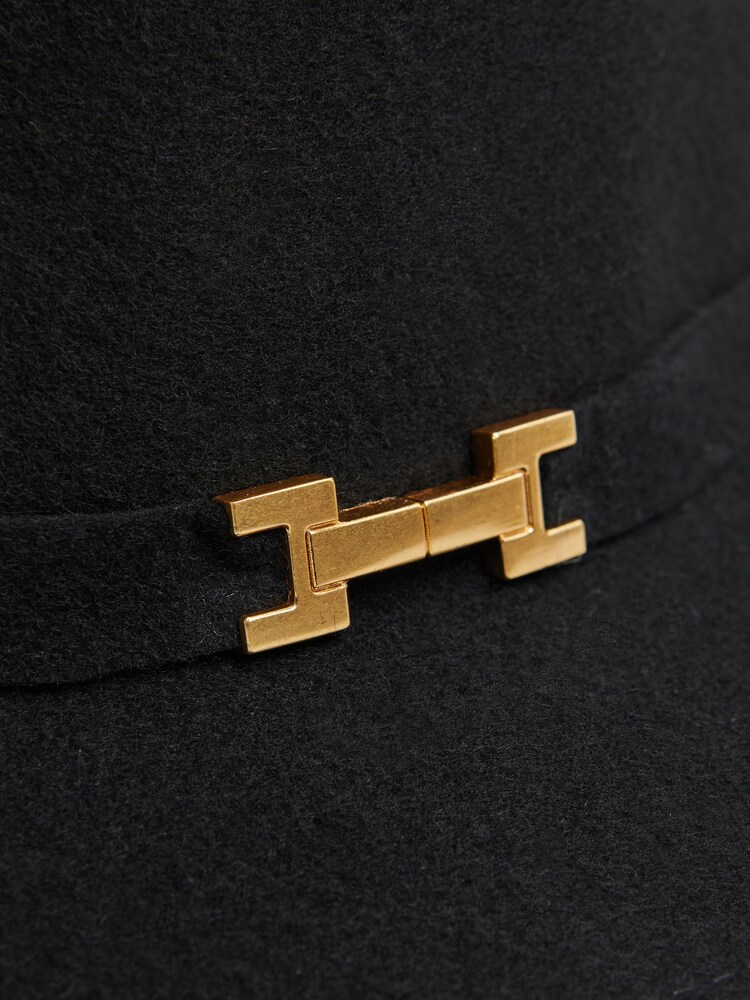 Reiss Black Holly Wool Fedora Hat - Image 4 of 4