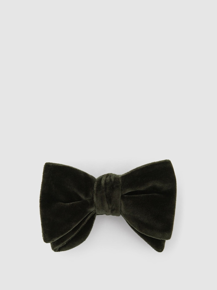 Reiss Emerald Hike Velvet Bow Tie - Image 1 of 4