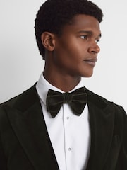 Reiss Emerald Hike Velvet Bow Tie - Image 2 of 4
