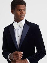 Reiss Ivory Hike Velvet Bow Tie - Image 2 of 4