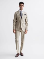 Reiss Stone Fine Modern Fit Single Breasted Wool Blazer - Image 3 of 6