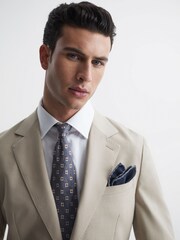 Reiss Stone Fine Modern Fit Single Breasted Wool Blazer - Image 4 of 6