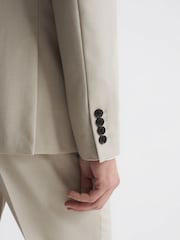 Reiss Stone Fine Modern Fit Single Breasted Wool Blazer - Image 6 of 6
