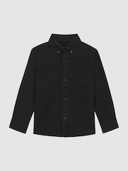 Reiss Black Greenwich 3-9 yrs Button Down Oxford Shirt - Image 2 of 6