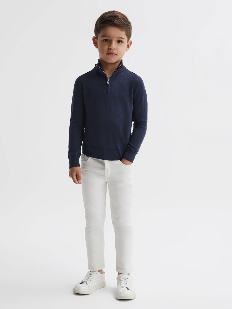 كنزة صوف ميرينو بربع سحّاب Blackhall من Reiss - Image 3 of 6